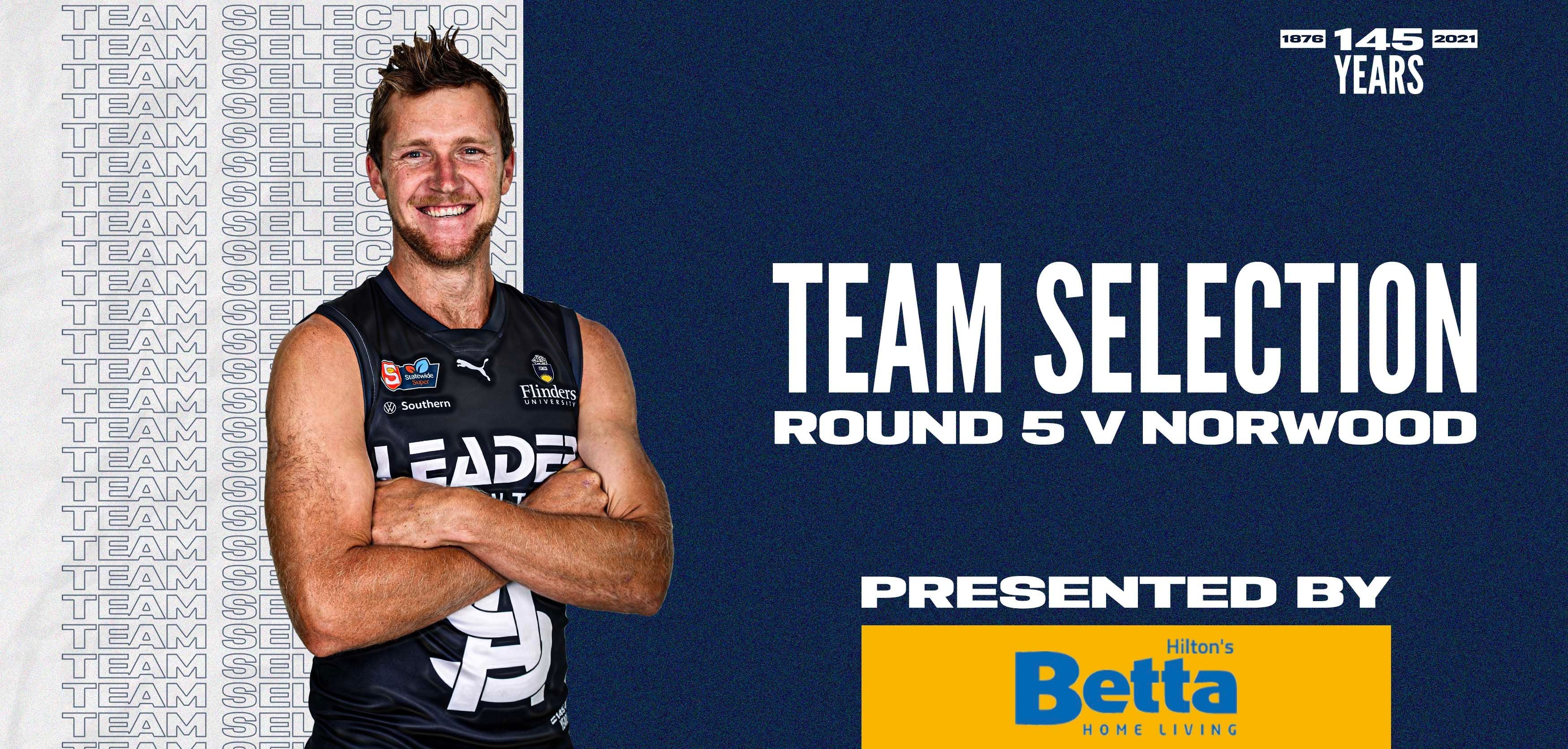 BETTA Teams Selection: Round 5 vs Norwood BETTA Teams Selection: Round 5 vs Norwood